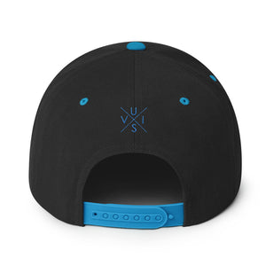 Snapback Cap with teal blue vi flag