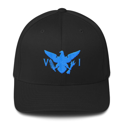 Structured Twill Cap with baby blue Embroidery